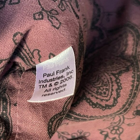 Paul Frank Womens Medium 100% Cotton Burgundy Single-Breasted Blazer Jacket - Picture 4 of 9